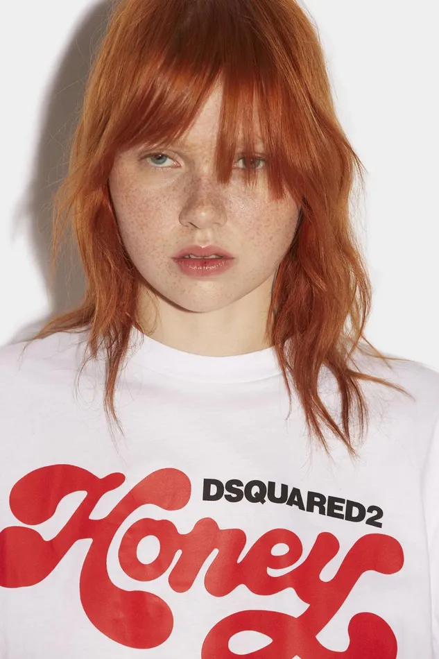 Dsquared2 Honey TShirt WHITE Women Tops and Tshirts Dsquared2 Honey TShirt WHITE Women Tops and Tshirts