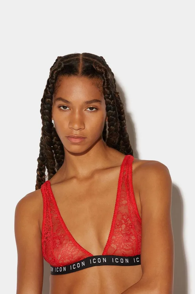 Dsquared2 Icon Lace Triangle Bra GREEN Women Underwear