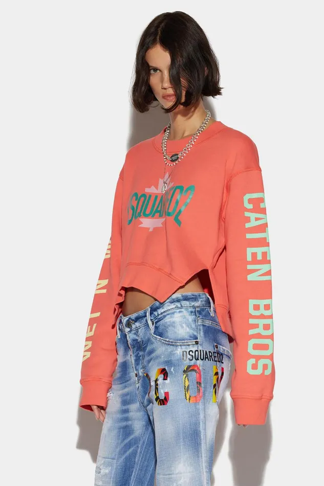 Dsquared2 Icon Light Wash Cool Girl Cropped Jeans BLUE Women Jeans Dsquared2 Icon Light Wash Cool Girl Cropped Jeans BLUE Women Jeans