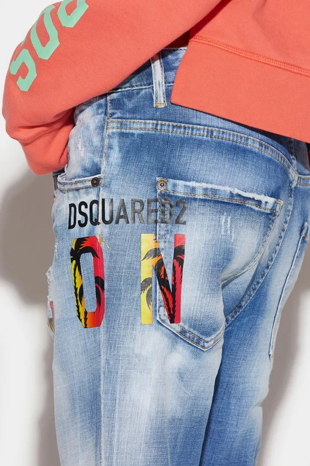 Dsquared2 Icon Light Wash Cool Girl Cropped Jeans BLUE Women Jeans Dsquared2 Icon Light Wash Cool Girl Cropped Jeans BLUE Women Jeans