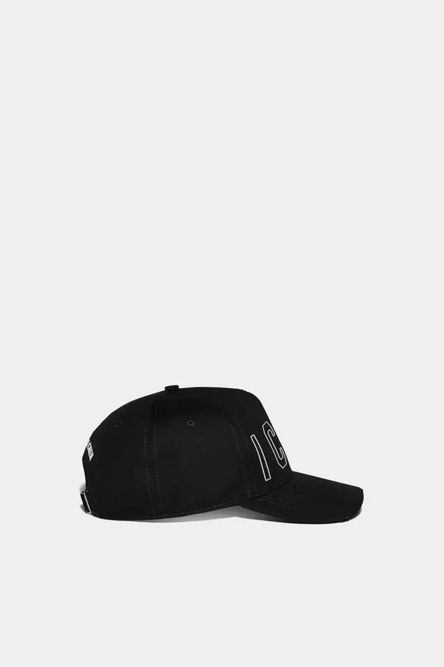 Dsquared2 Icon Outline Baseball Cap BLACK MenWomen Headwear Dsquared2 Icon Outline Baseball Cap BLACK MenWomen Headwear