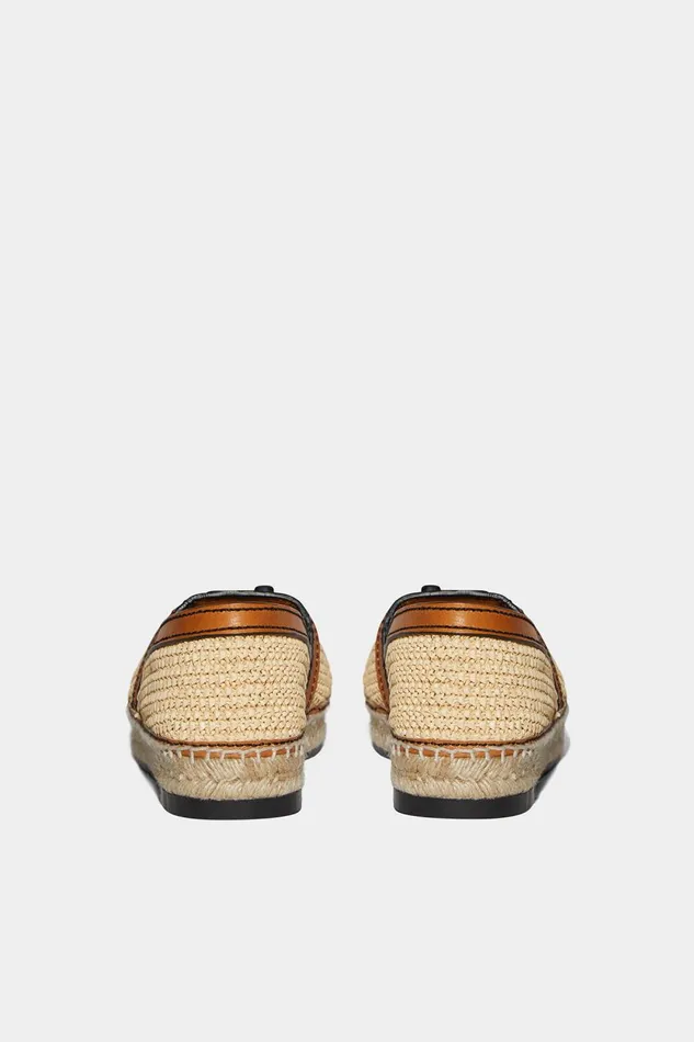 Dsquared2 Jungle Rafia Flat Shoes NUDE Women Loafers