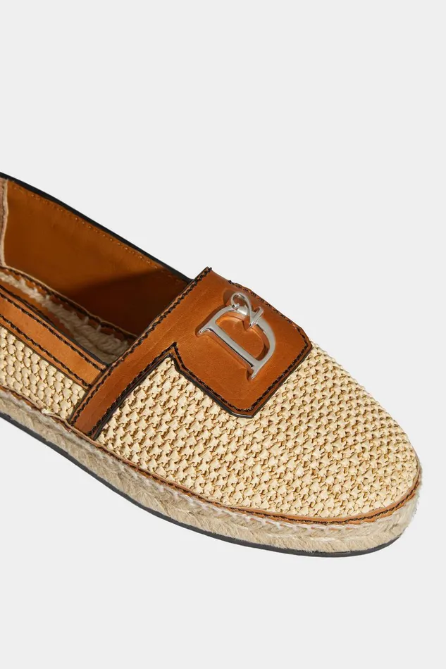 Dsquared2 Jungle Rafia Flat Shoes NUDE Women Loafers