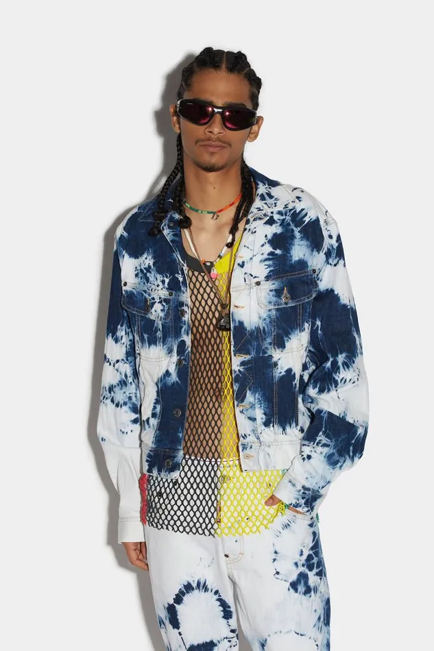 Dsquared2 Light Blue Water Wash LA Jean Jacket BLUE Men Coats and Outerwear