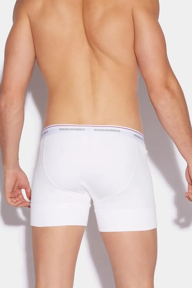 Dsquared2 Mini Dsquared2 Basic Trunks WHITE Men Underwear Dsquared2 Mini Dsquared2 Basic Trunks WHITE Men Underwear