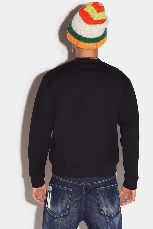 Dsquared2 Mini Icon Cool Sweatshirt BLACK Men Sweatshirts Dsquared2 Mini Icon Cool Sweatshirt BLACK Men Sweatshirts