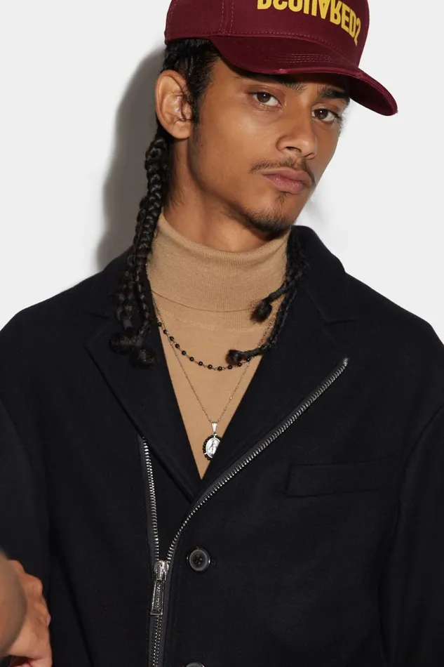 Dsquared2 Zipped Banker Soft Shoulder Straight Coat BLACK Men Coats and Outerwear Dsquared2 Zipped Banker Soft Shoulder Straight Coat BLACK Men Coats and Outerwear