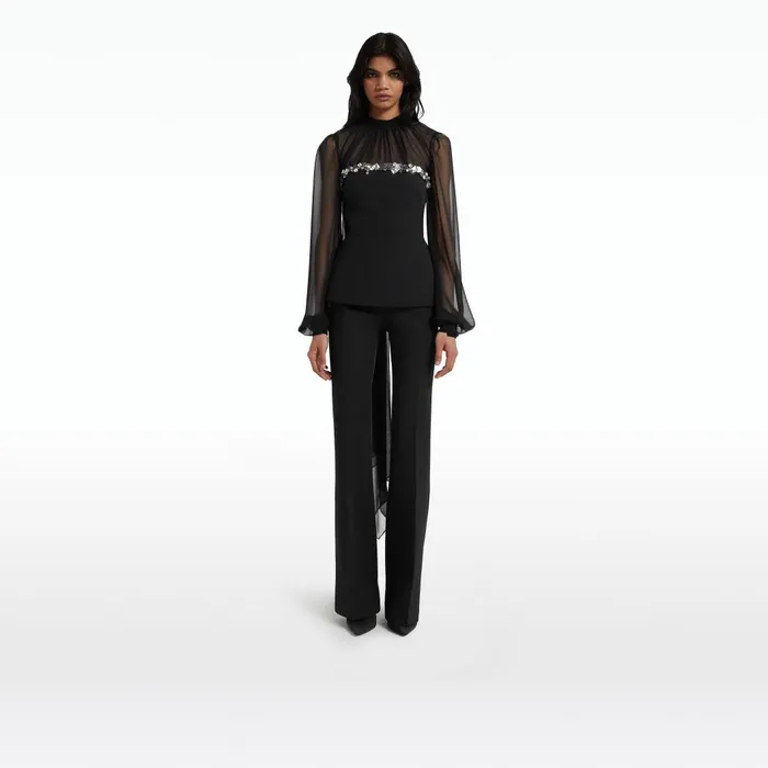 Duruda Black Top Women Safiyaa Tops