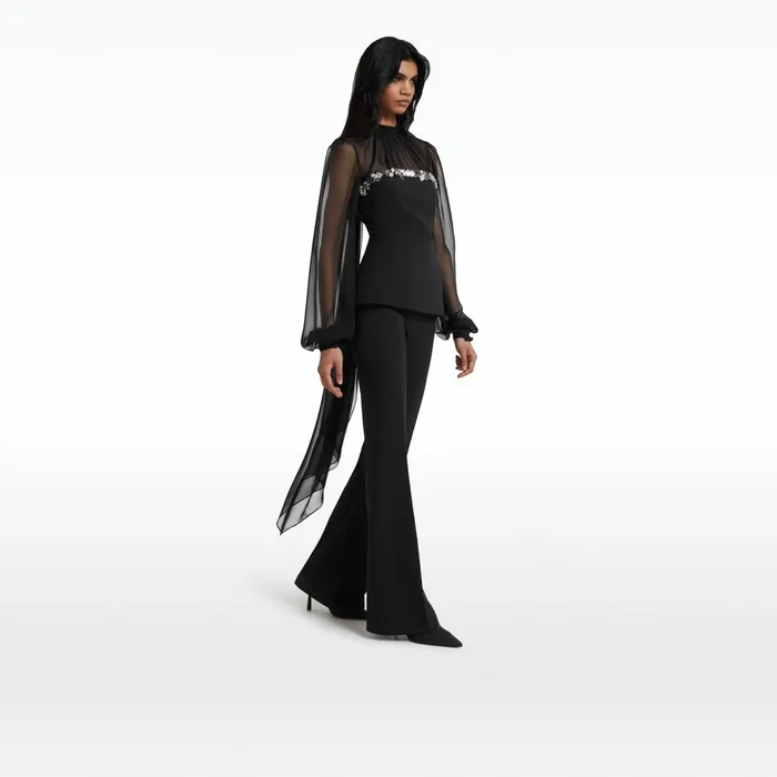 Duruda Black Top Women Safiyaa Tops