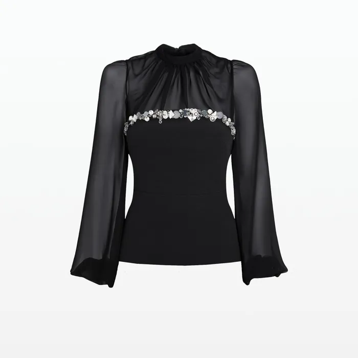 Duruda Black Top Women Safiyaa Tops