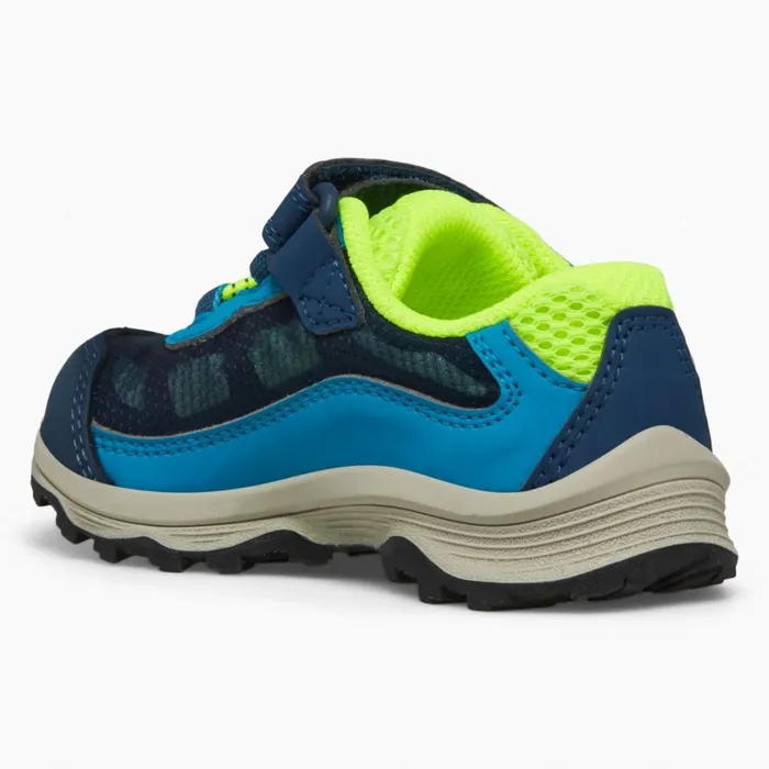 Easy On Easy Off Kids Merrell Little Moab Speed Low AC Jr Waterproof Sneaker Navyhi Viz