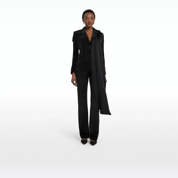 Emma Black Jacket Women Safiyaa Jackets and Coats