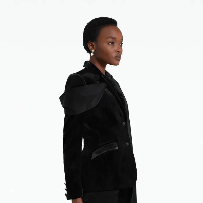 Emma Black Jacket Women Safiyaa Jackets and Coats
