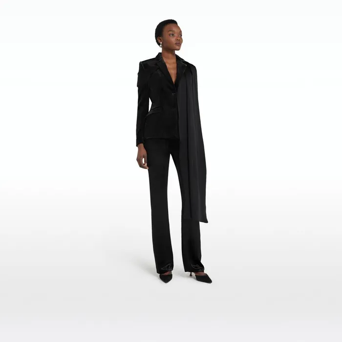 Emma Black Jacket Women Safiyaa Jackets and Coats