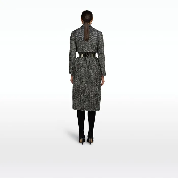 Ennis Black Wool Coat Women Safiyaa Jackets and Coats