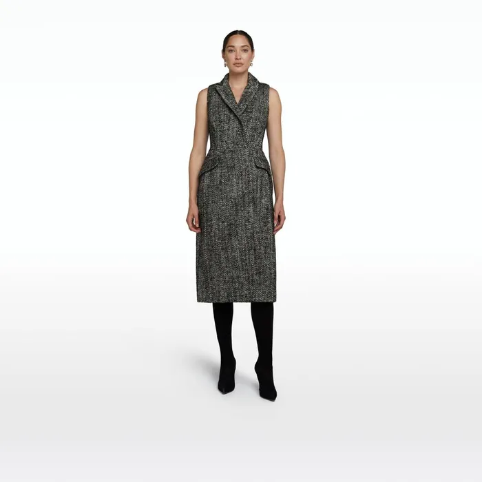 Ennis Black Wool Coat Women Safiyaa Jackets and Coats
