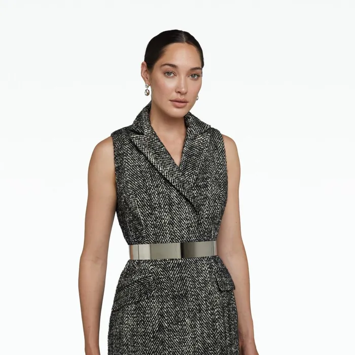 Ennis Black Wool Coat Women Safiyaa Jackets and Coats