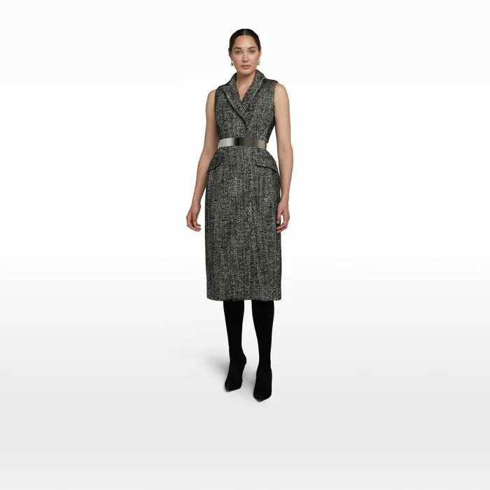 Ennis Black Wool Coat Women Safiyaa Jackets and Coats