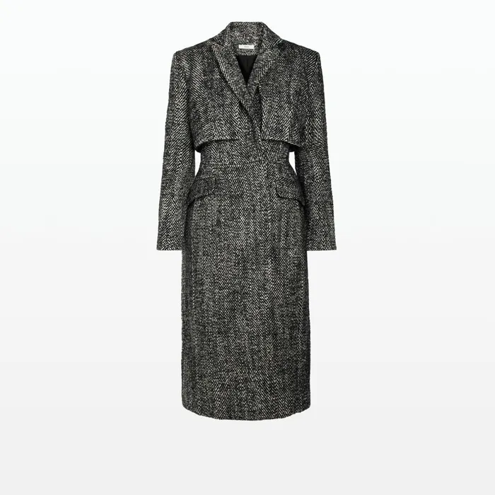 Ennis Black Wool Coat Women Safiyaa Jackets and Coats