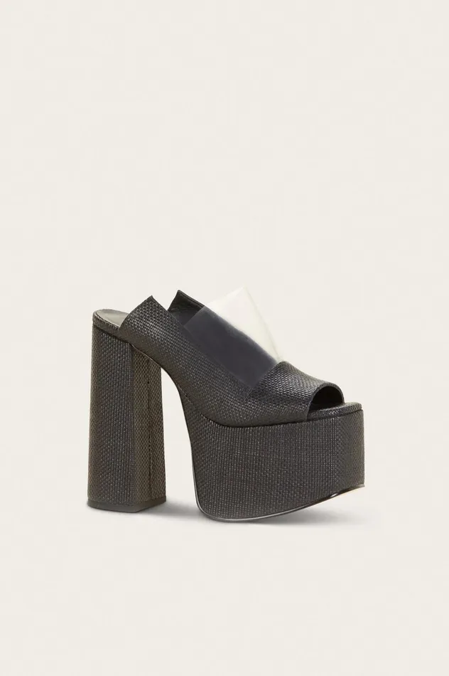 Evening Women Cult Gaia ZIGGY PLATFORM 8211 BLACK RAFFIA Evening Women Cult Gaia ZIGGY PLATFORM 8211 BLACK RAFFIA