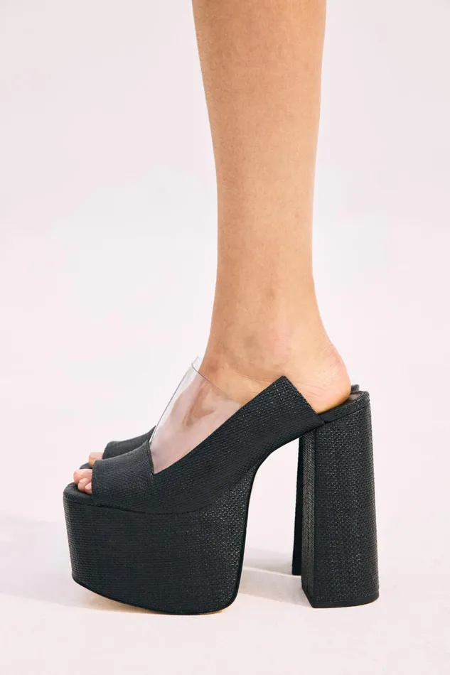 Evening Women Cult Gaia ZIGGY PLATFORM 8211 BLACK RAFFIA Evening Women Cult Gaia ZIGGY PLATFORM 8211 BLACK RAFFIA