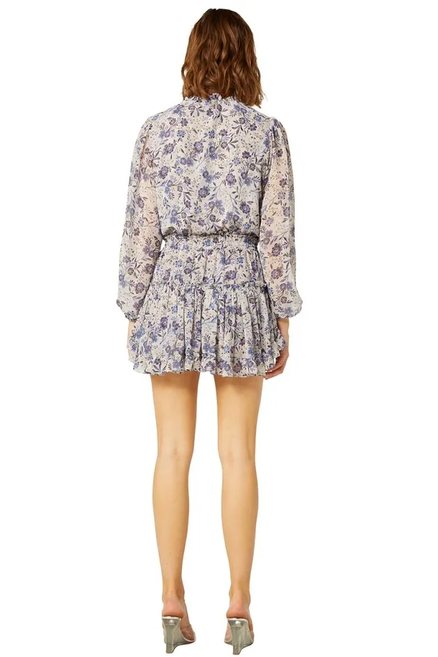 Exclusives Women MISA Los Angeles LORENA DRESS Cerulean Floral