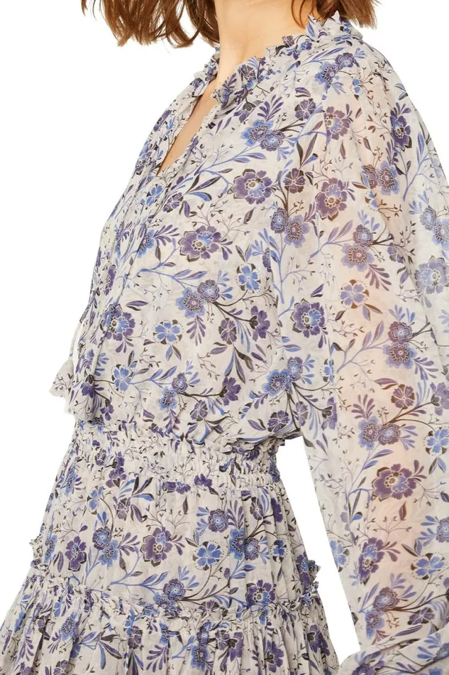 Exclusives Women MISA Los Angeles LORENA DRESS Cerulean Floral