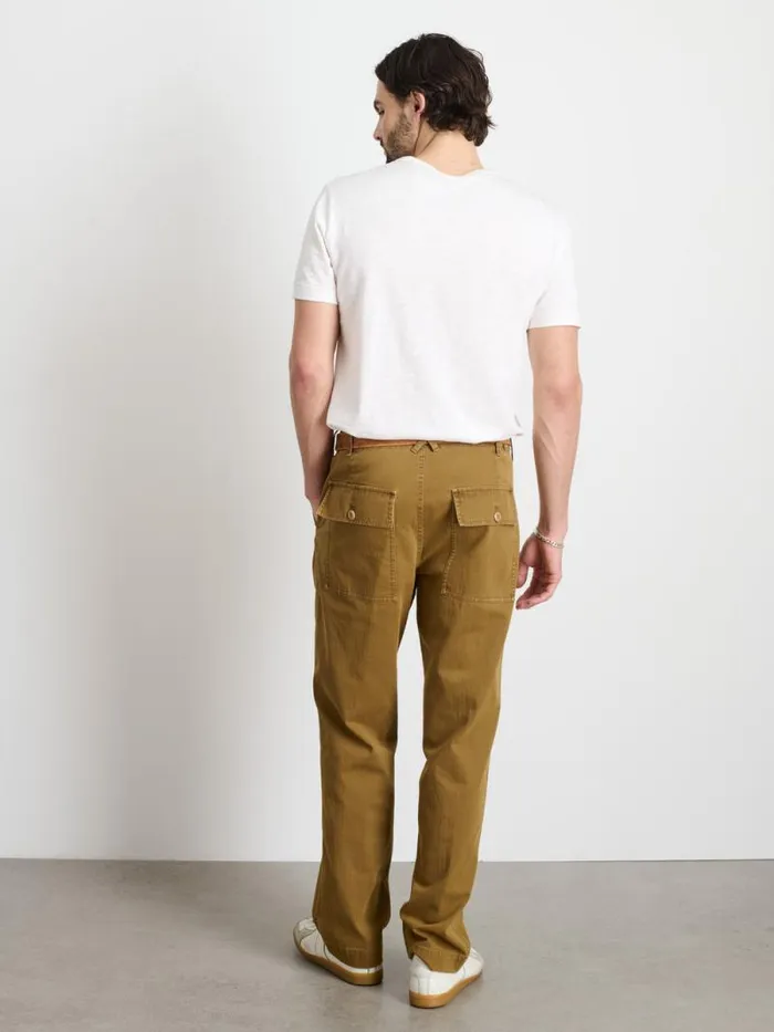 Field Pant In Herringbone Dark Khaki Men Alex Mill Pants