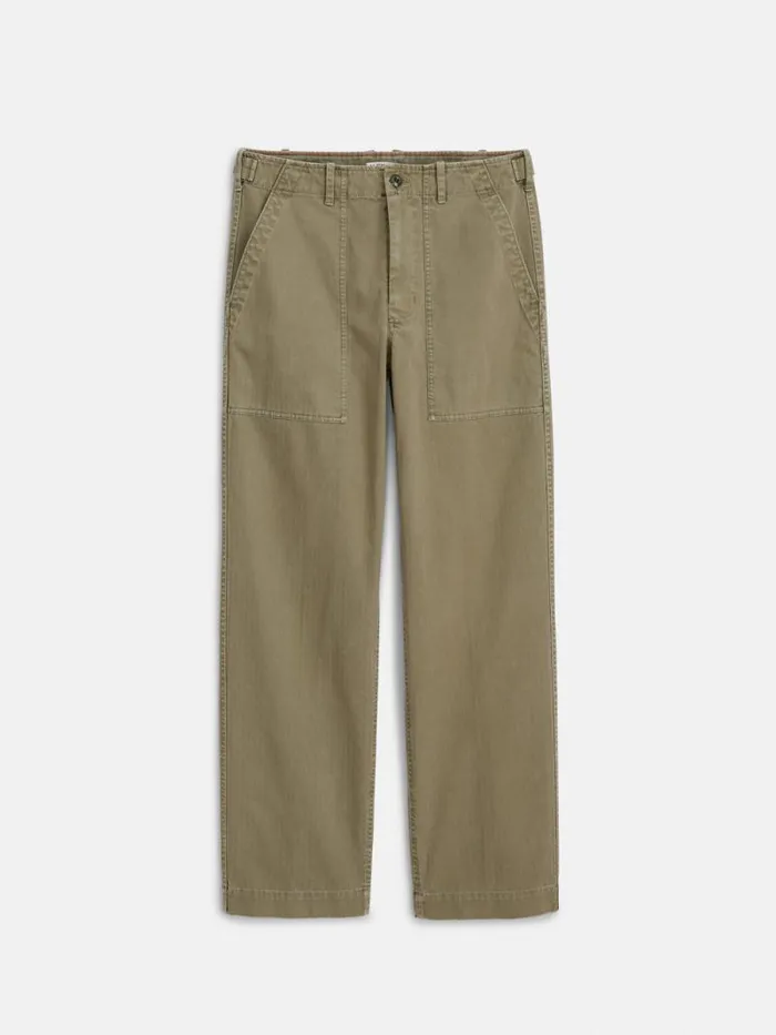 Field Pant In Herringbone Vintage Olive Men Alex Mill Pants