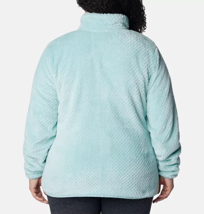 Fire Side II Sherpa Full Zip Fleece 8211 Plus Size Aqua Haze Womens Columbia Sportswear Jackets and Vests