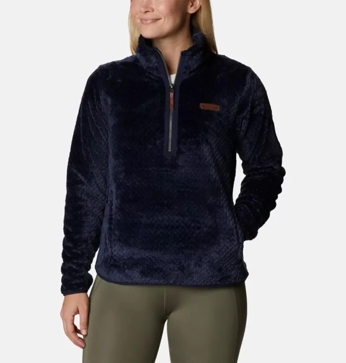 Fire Side Quarter Zip Sherpa Fleece Dark Nocturnal Womens Columbia Sportswear Pullovers and Tops Fire Side Quarter Zip Sherpa Fleece Dark Nocturnal Womens Columbia Sportswear Pullovers and Tops