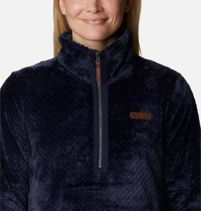Fire Side Quarter Zip Sherpa Fleece Dark Nocturnal Womens Columbia Sportswear Pullovers and Tops Fire Side Quarter Zip Sherpa Fleece Dark Nocturnal Womens Columbia Sportswear Pullovers and Tops