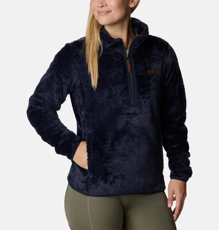 Fire Side Quarter Zip Sherpa Fleece Dark Nocturnal Womens Columbia Sportswear Pullovers and Tops Fire Side Quarter Zip Sherpa Fleece Dark Nocturnal Womens Columbia Sportswear Pullovers and Tops