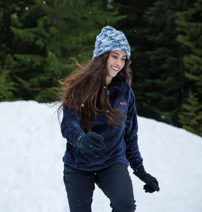 Fire Side Quarter Zip Sherpa Fleece Dark Nocturnal Womens Columbia Sportswear Pullovers and Tops Fire Side Quarter Zip Sherpa Fleece Dark Nocturnal Womens Columbia Sportswear Pullovers and Tops
