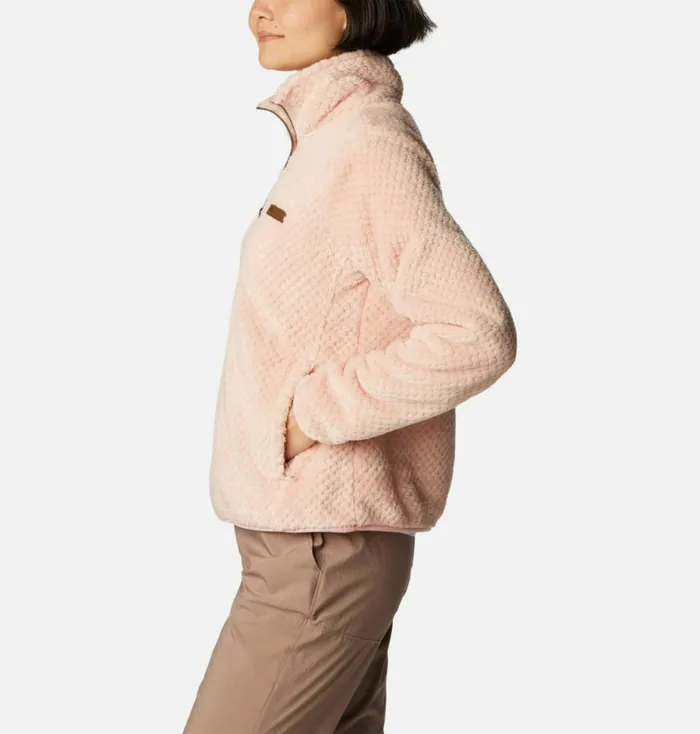 Fire Side Quarter Zip Sherpa Fleece Dusty Pink Womens Columbia Sportswear Pullovers and Tops Fire Side Quarter Zip Sherpa Fleece Dusty Pink Womens Columbia Sportswear Pullovers and Tops