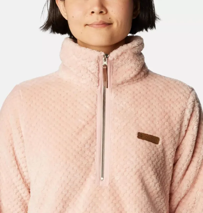 Fire Side Quarter Zip Sherpa Fleece Dusty Pink Womens Columbia Sportswear Pullovers and Tops Fire Side Quarter Zip Sherpa Fleece Dusty Pink Womens Columbia Sportswear Pullovers and Tops