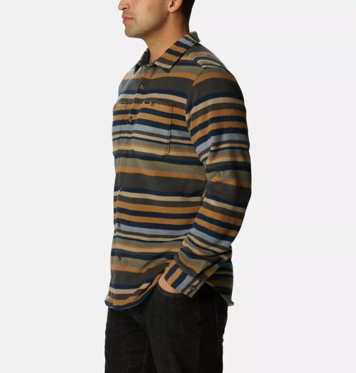 Flare Gun Fleece Over Shirt Shark Surfcrest Stripe Print Mens Columbia Sportswear Pullovers and Tops Flare Gun Fleece Over Shirt Shark Surfcrest Stripe Print Mens Columbia Sportswear Pullovers and Tops