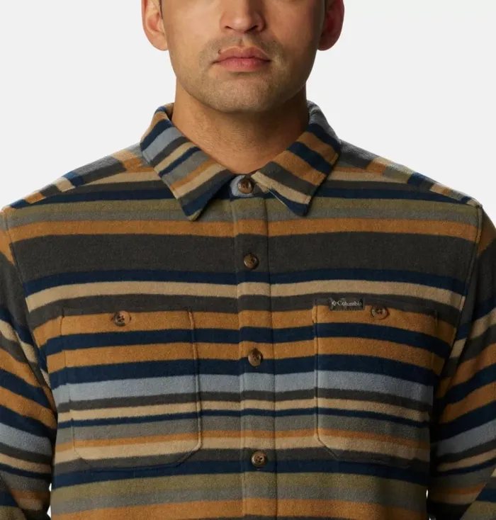 Flare Gun Fleece Over Shirt Shark Surfcrest Stripe Print Mens Columbia Sportswear Pullovers and Tops Flare Gun Fleece Over Shirt Shark Surfcrest Stripe Print Mens Columbia Sportswear Pullovers and Tops