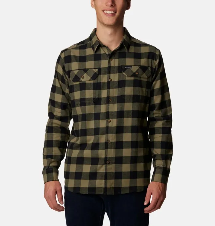 Flare Gun Stretch Flannel Shirt Stone Green Buffalo Check Mens Columbia Sportswear Long Sleeve Flare Gun Stretch Flannel Shirt Stone Green Buffalo Check Mens Columbia Sportswear Long Sleeve