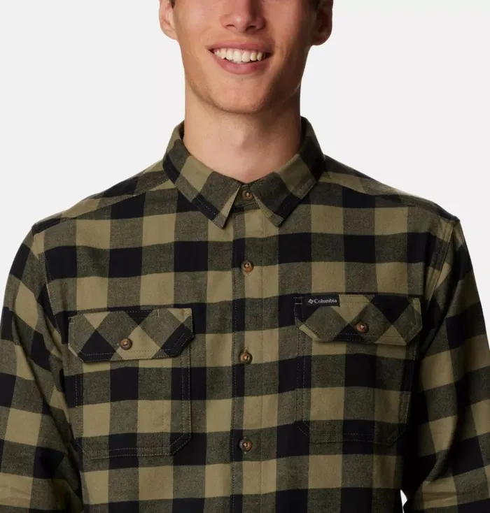 Flare Gun Stretch Flannel Shirt Stone Green Buffalo Check Mens Columbia Sportswear Long Sleeve Flare Gun Stretch Flannel Shirt Stone Green Buffalo Check Mens Columbia Sportswear Long Sleeve