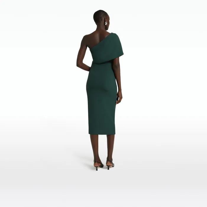 Florenca Darkest Spruce Midi Dress Women Safiyaa Dresses