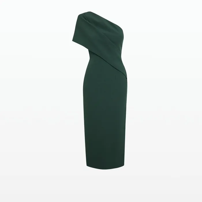 Florenca Darkest Spruce Midi Dress Women Safiyaa Dresses