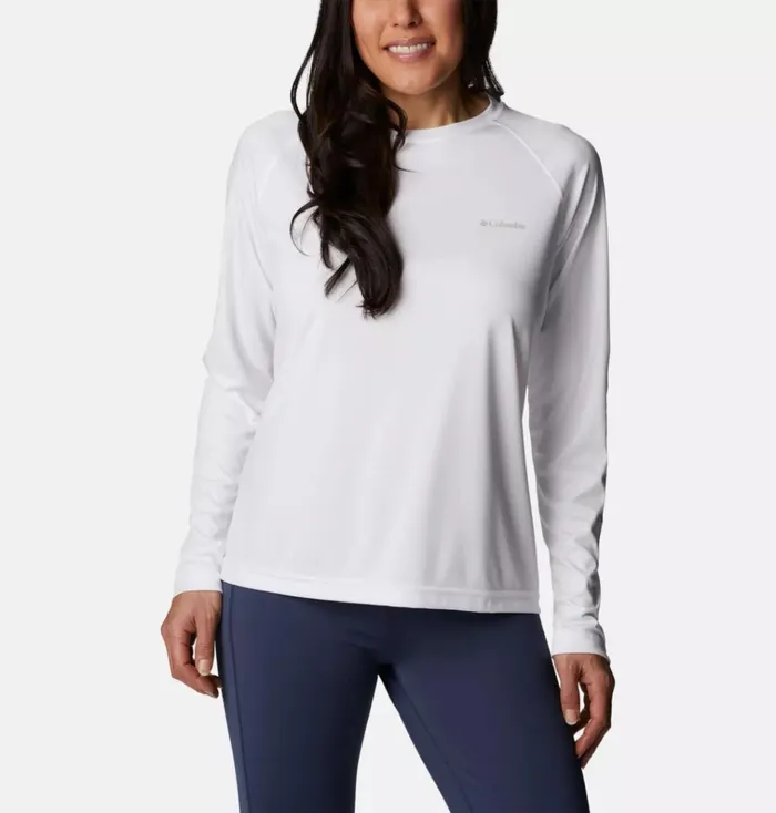 Fork Stream Long Sleeve Shirt White Womens Columbia Sportswear Long Sleeve