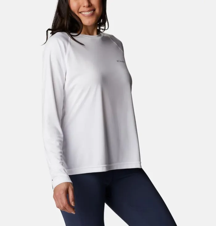 Fork Stream Long Sleeve Shirt White Womens Columbia Sportswear Long Sleeve