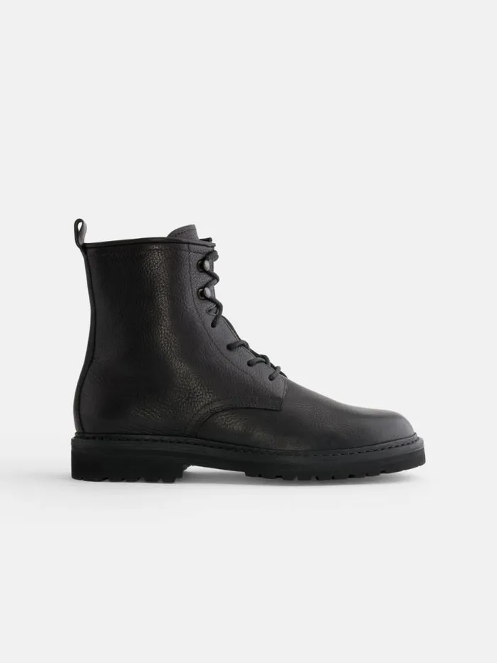 Fracap X Alex Mill Arlen Boots In Leather Black Leather Men Alex Mill Accessories