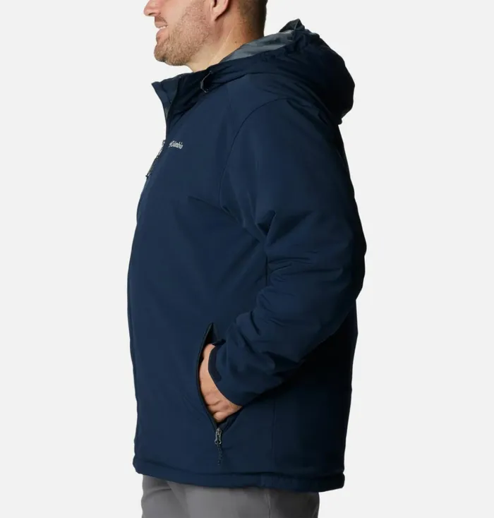Gate Racer Softshell Hooded Jacket 8211 Big Collegiate Navy Mens Columbia Sportswear Insulated and Down Gate Racer Softshell Hooded Jacket 8211 Big Collegiate Navy Mens Columbia Sportswear Insulated and Down