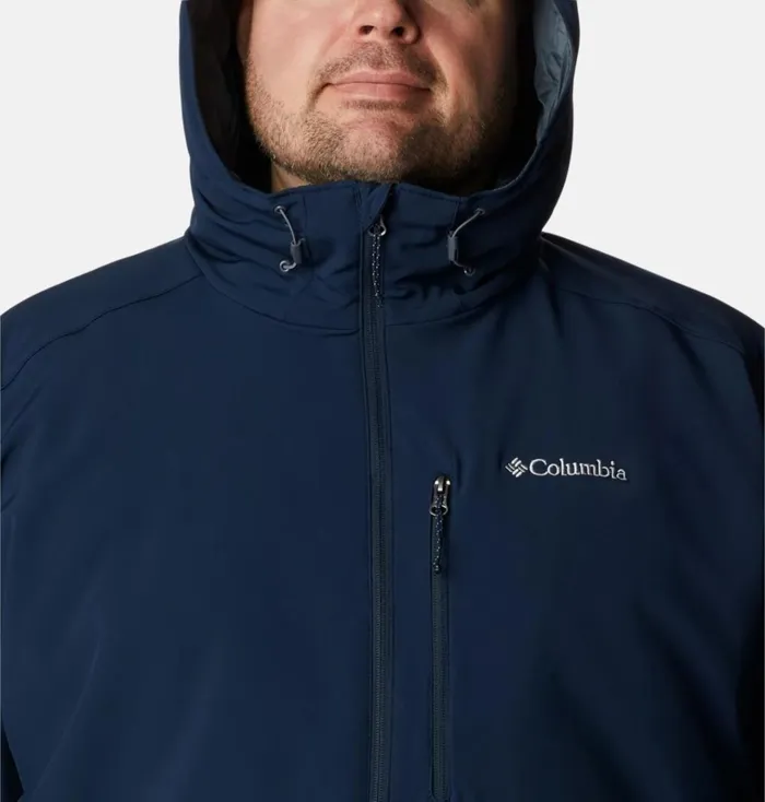 Gate Racer Softshell Hooded Jacket 8211 Big Collegiate Navy Mens Columbia Sportswear Insulated and Down Gate Racer Softshell Hooded Jacket 8211 Big Collegiate Navy Mens Columbia Sportswear Insulated and Down