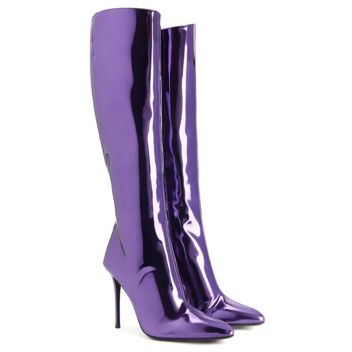 Giuseppe Zanotti Boots Brytta High Silver 8211 Women Giuseppe Zanotti Boots Brytta High Silver 8211 Women