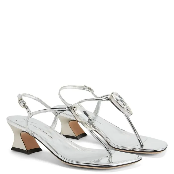 Giuseppe Zanotti Flats Anthonia Silver 8211 Women Giuseppe Zanotti Flats Anthonia Silver 8211 Women