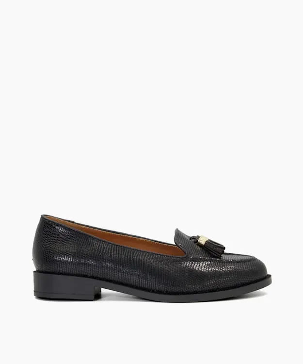 Global Black Wide Fit TasselTrim Loafers Dune London Black Leather Women Dune London Flat Shoes Global Black Wide Fit TasselTrim Loafers Dune London Black Leather Women Dune London Flat Shoes